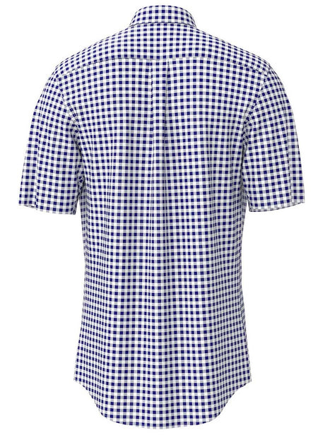 Fynch Hatton Short Sleeve Shirts Fynch Hatton - Seer Sucker Gingham Check Short Sleeve Shirt
