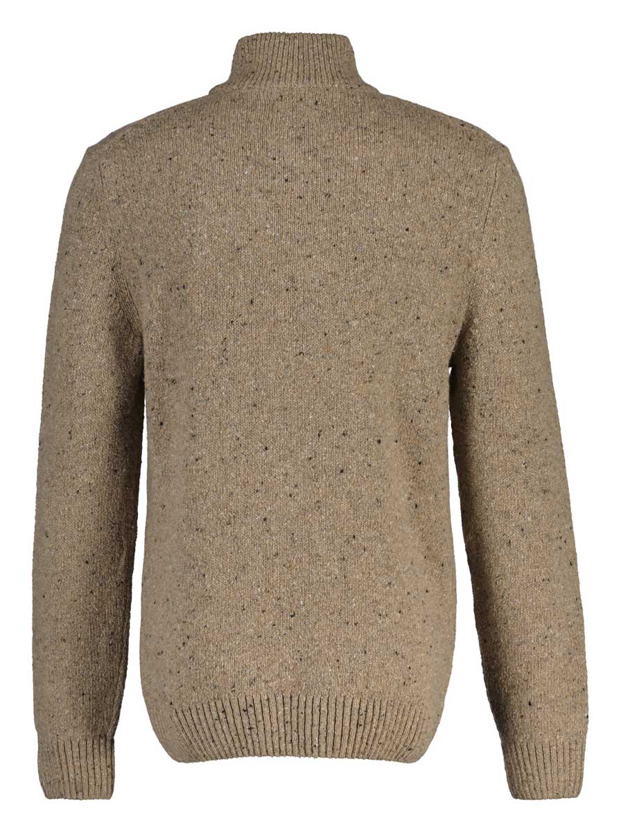 Gant Knitwear & Jumpers Gant - Dark Sand Nepps Knit Mock Neck Jumper