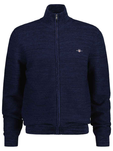 Gant Knitwear & Jumpers Gant - Two Tone Cotton Full Zip Cardigan 223