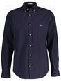 Gant Shirts Gant - Micro Print Evening Blue Shirt