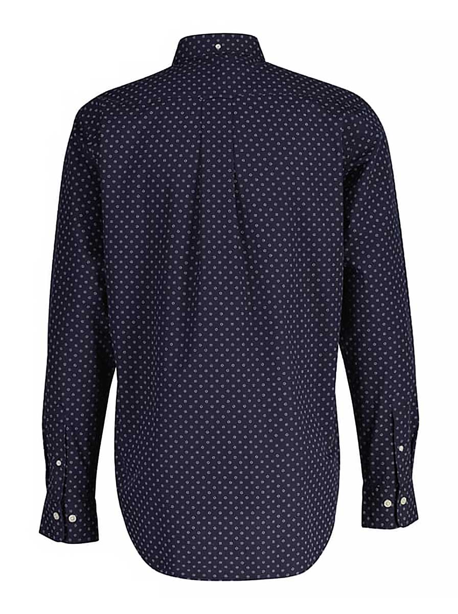 Gant Shirts Gant - Micro Print Evening Blue Shirt