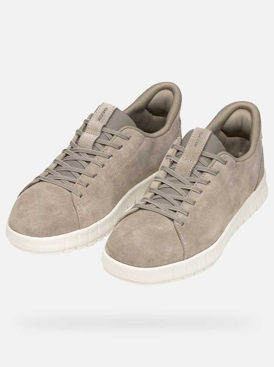 Geox Shoes & Boots Geox - Flextride Plus Fast-in Sand Suede Sneaker