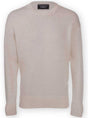 Gran Sasso Knitwear & Jumpers Gran Sasso - Merino Wool 3-Ply Crew Neck Biscuite Jumper