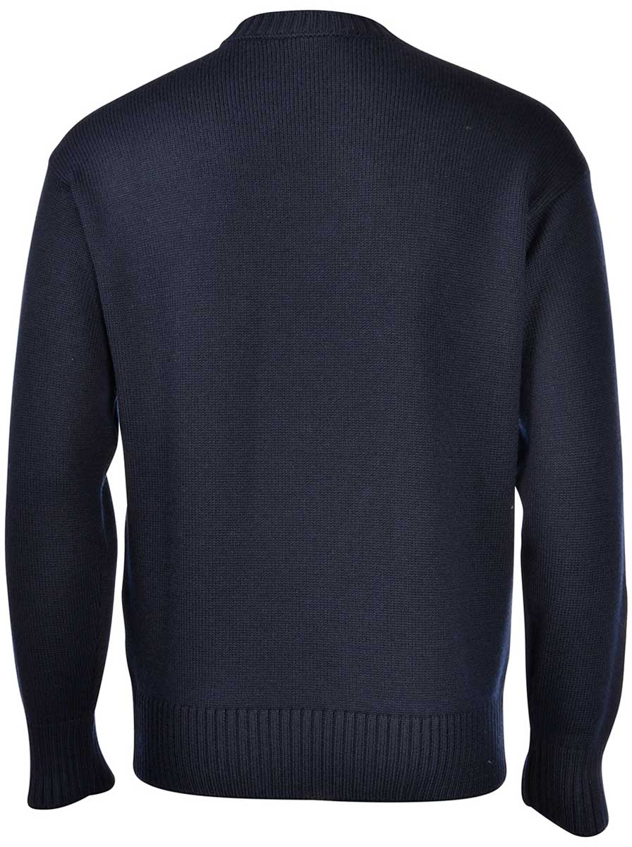 Gran Sasso Knitwear & Jumpers Gran Sasso - Merino Wool 3-Ply Crew Neck Navy Jumper 225