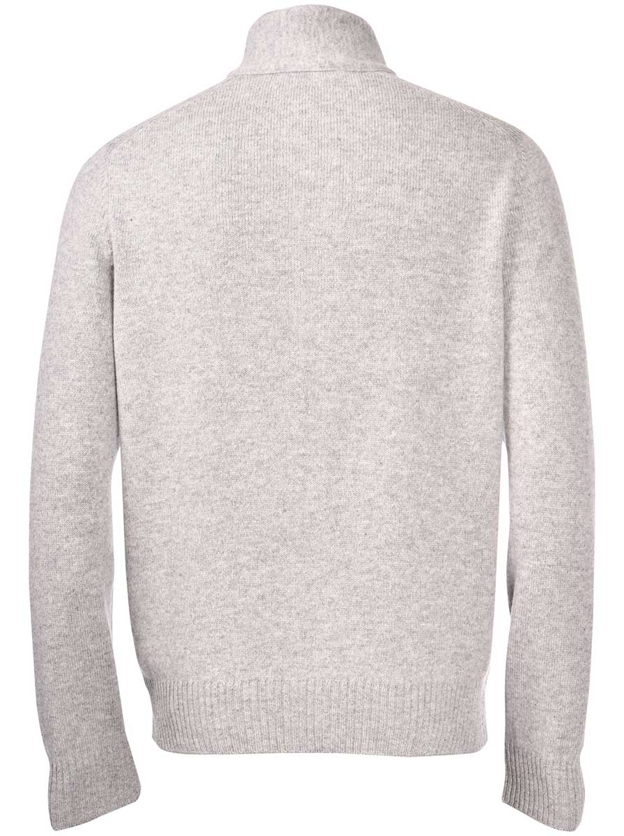 Gran Sasso Knitwear & Jumpers Gran Sasso - Super Geelong Zip & Button Grey Cardigan