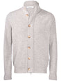 Gran Sasso Knitwear & Jumpers Gran Sasso - Super Geelong Zip & Button Grey Cardigan