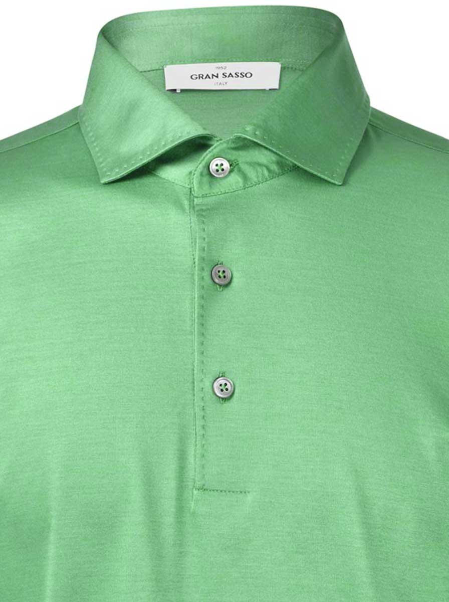 Gran Sasso Polo & T-Shirts Gran Sasso - Mercerised Cotton Green Polo Shirt