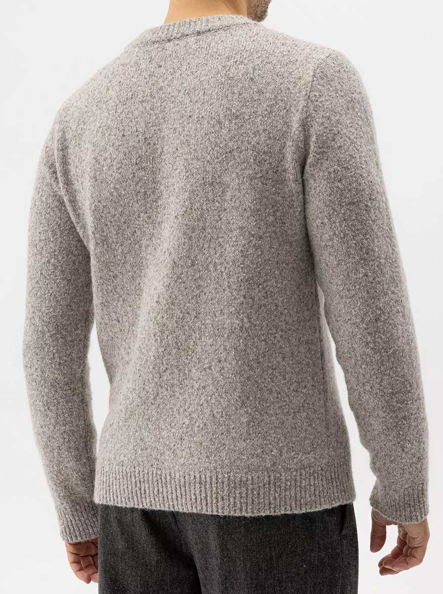 Holebrook Hybrid Holebrook - Liam Knitted Crew Neck Chai Sweater