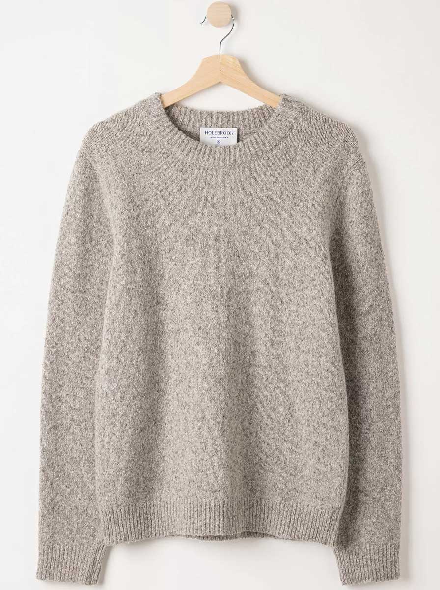 Holebrook Hybrid Holebrook - Liam Knitted Crew Neck Chai Sweater