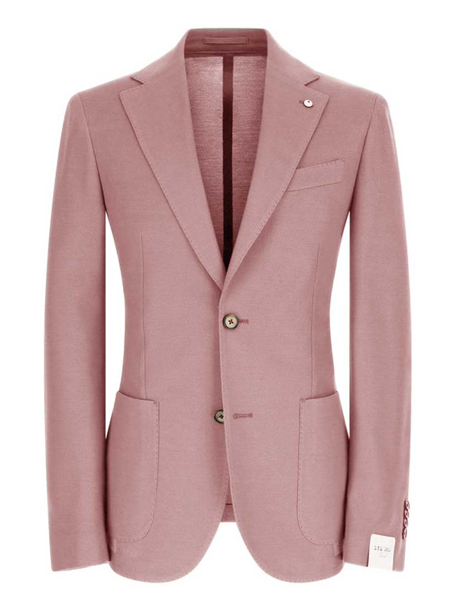 Luigi Bianchi Jacket/Blazer L.B.M - Blended Cotton Unstructured Pink Blazer