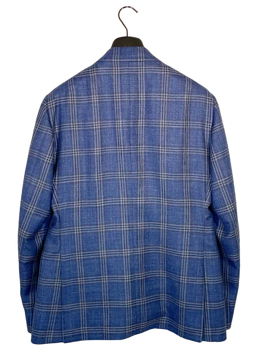 Luigi Bianchi Jacket/Blazer Luigi Bianchi - Checked Summer Blue Blazer