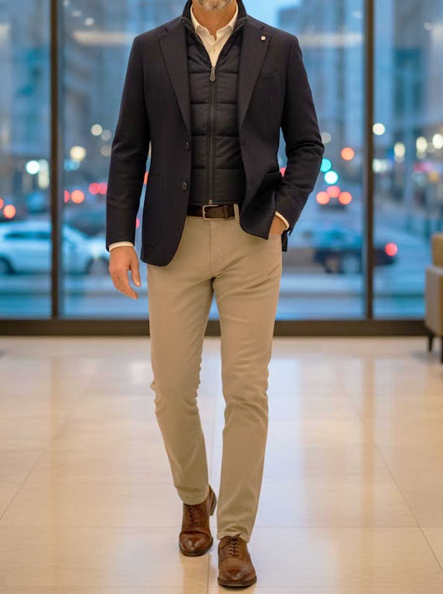 Luigi Bianchi Jacket/Blazer Luigi Bianchi - Flannel Travel Blazer