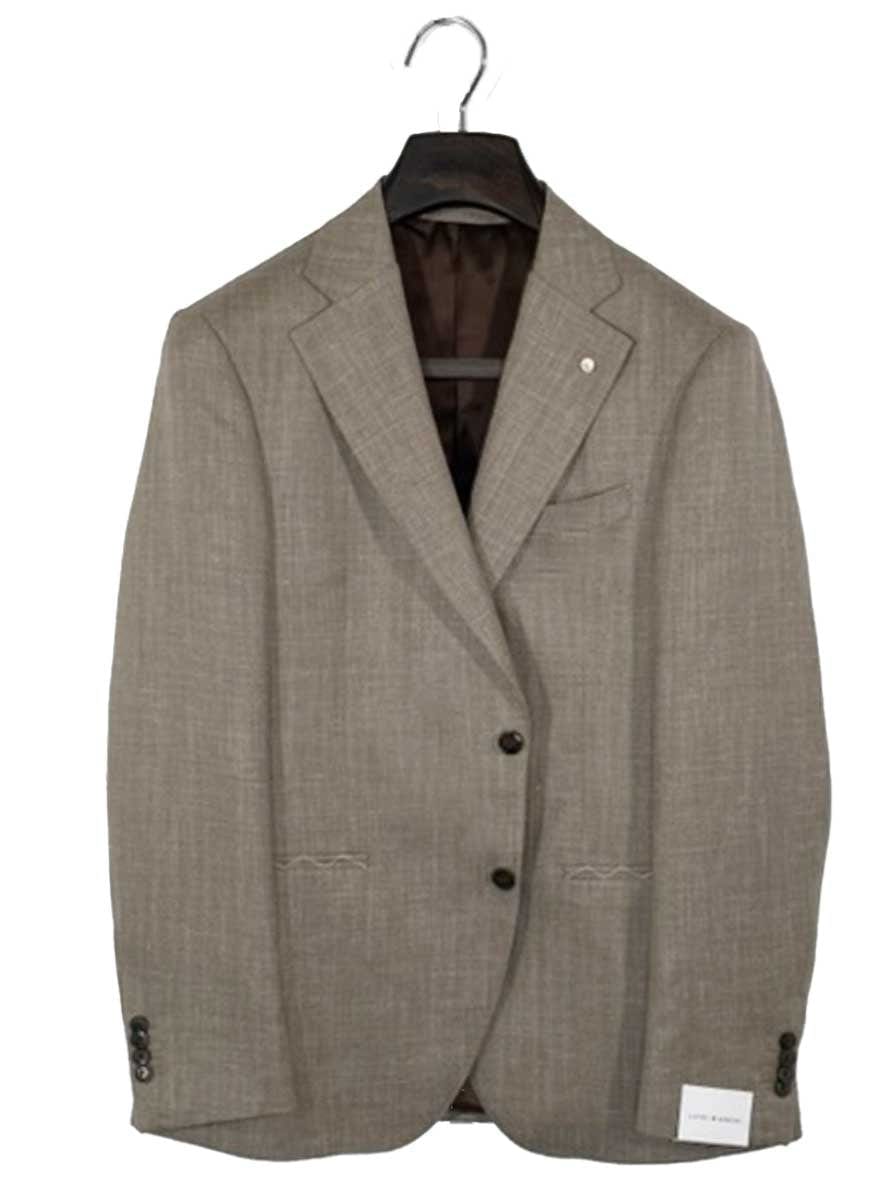 Luigi Bianchi Jacket/Blazer Luigi Bianchi - Loro Piana Summer Herringbone Camel Jacket