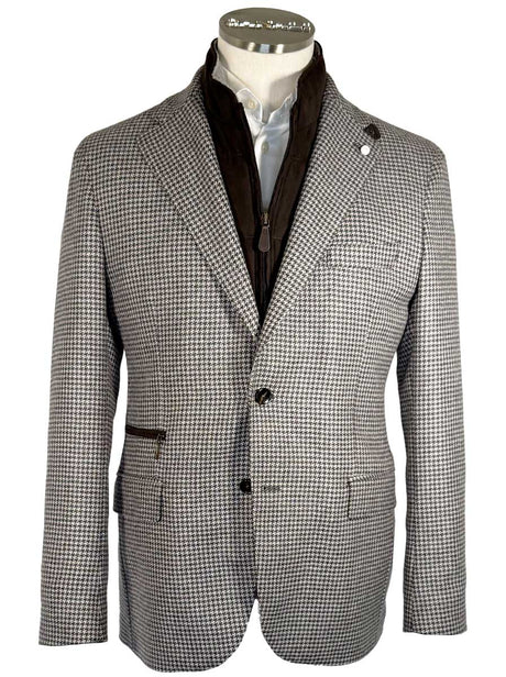 Luigi Bianchi Jacket/Blazer Luigi Bianchi - Puppy Tooth Travel Blazer