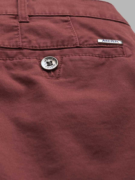Meyer Chinos/Trousers Meyer - Burgundy Roma Cotton Chino