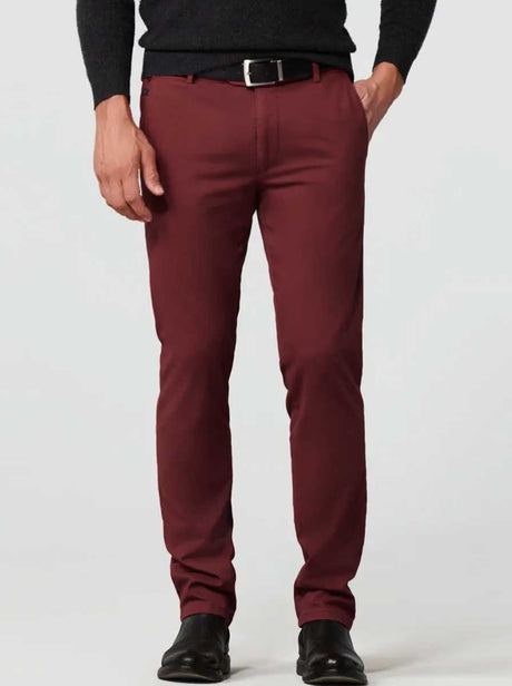 Meyer Chinos/Trousers Meyer - Burgundy Roma Cotton Chino