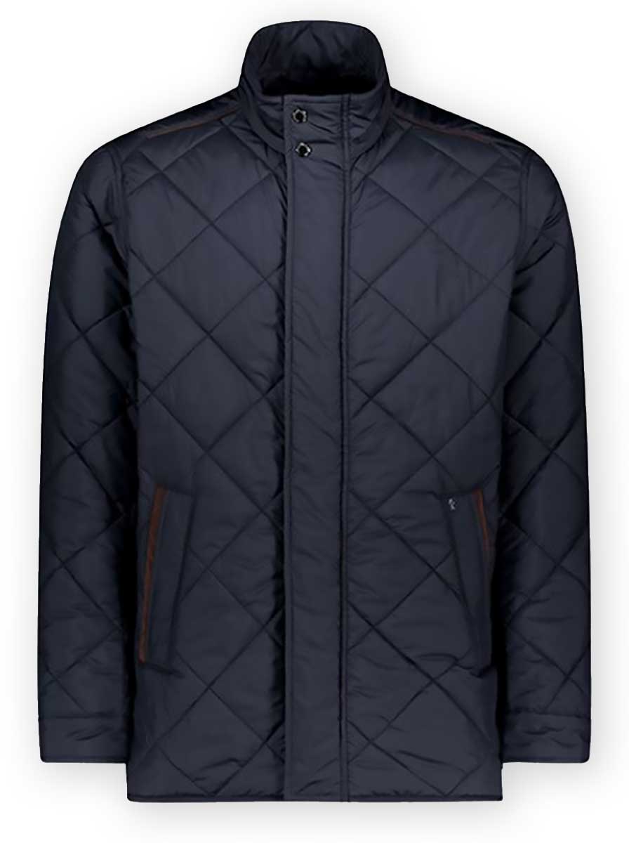 Paul & Shark Coats Paul & Shark - Quilted Jacket with Alcantara® Details