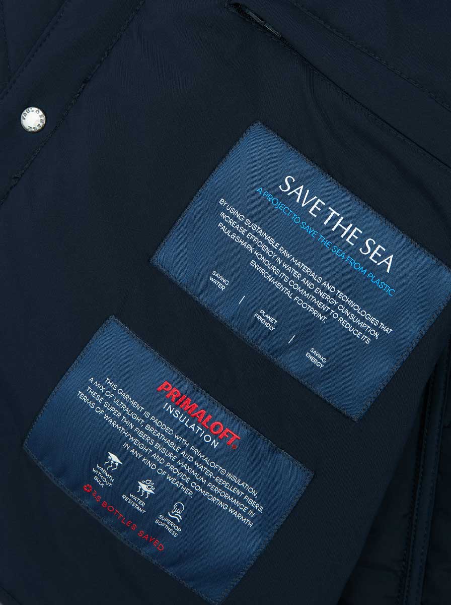 Paul & Shark Coats Paul & Shark - Quilted Jacket with Alcantara® Details