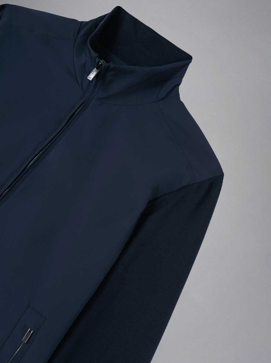 Paul & Shark Coats Paul & Shark - Re 4x4 Stretch Navy Full Zip Hybrid Jacket