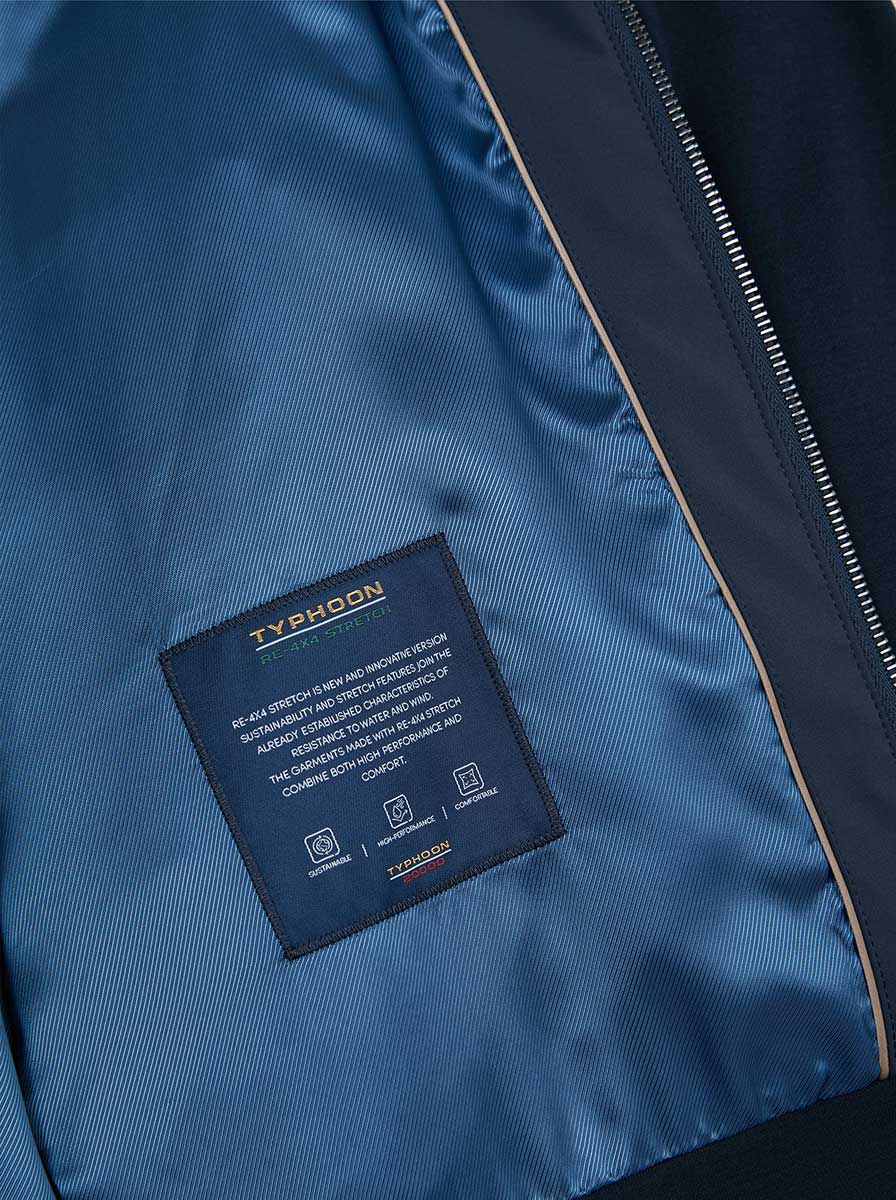 Paul & Shark Coats Paul & Shark - Re 4x4 Stretch Navy Full Zip Hybrid Jacket