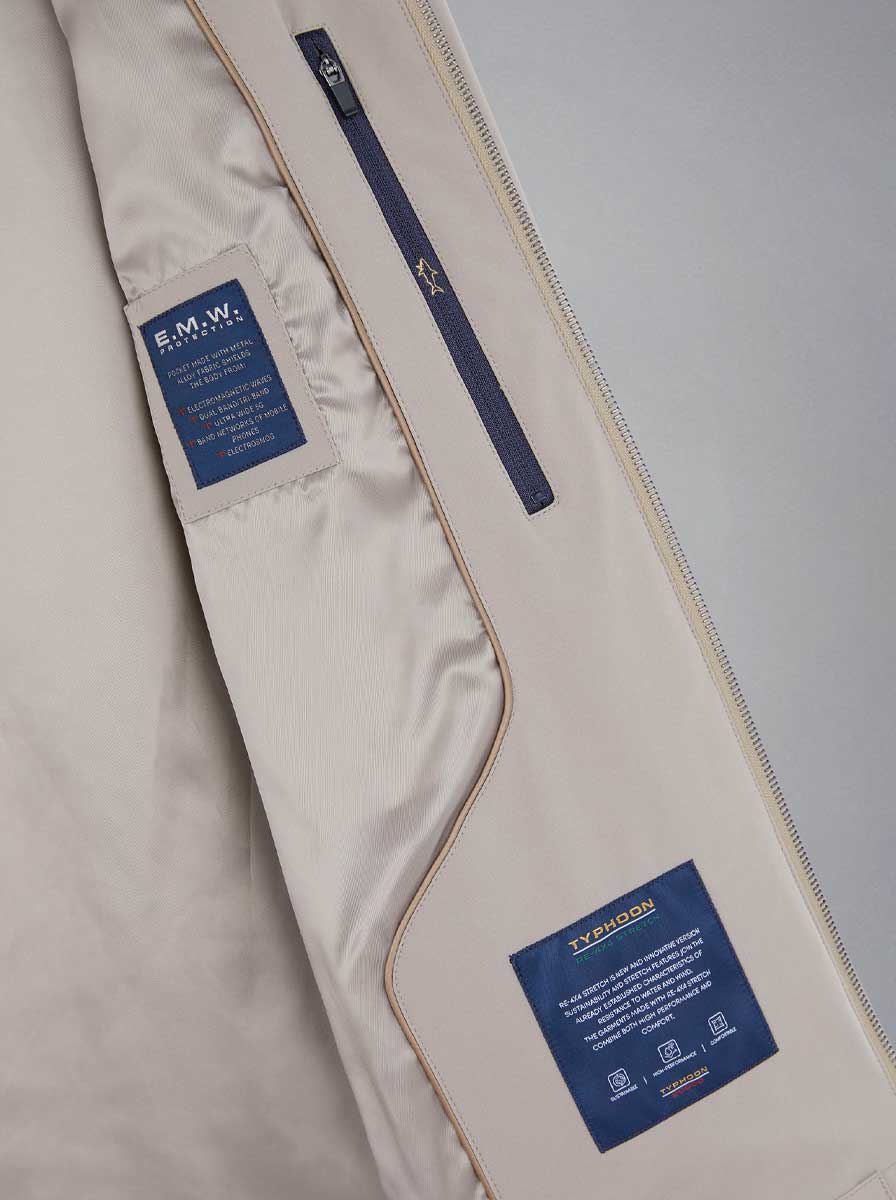 Paul & Shark Coats Paul & Shark - Typhoon Re-4X4 Stretch Stone Gilet