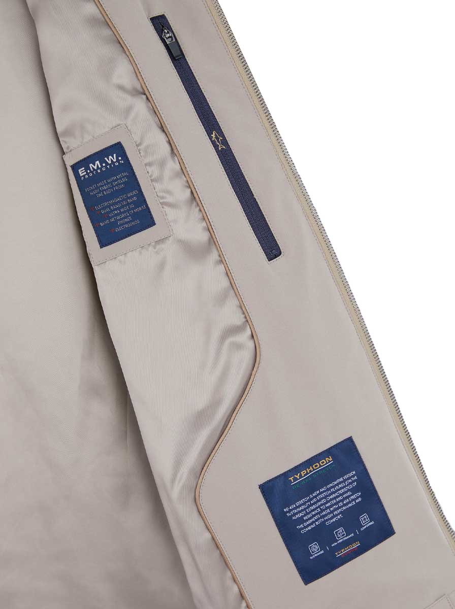 Paul & Shark Coats Paul & Shark - Typhoon Re-4X4 Stretch Stone Gilet