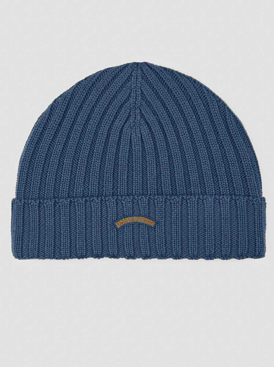 Paul & Shark Headwear Paul & Shark - Airforce Blue Wool Beanie