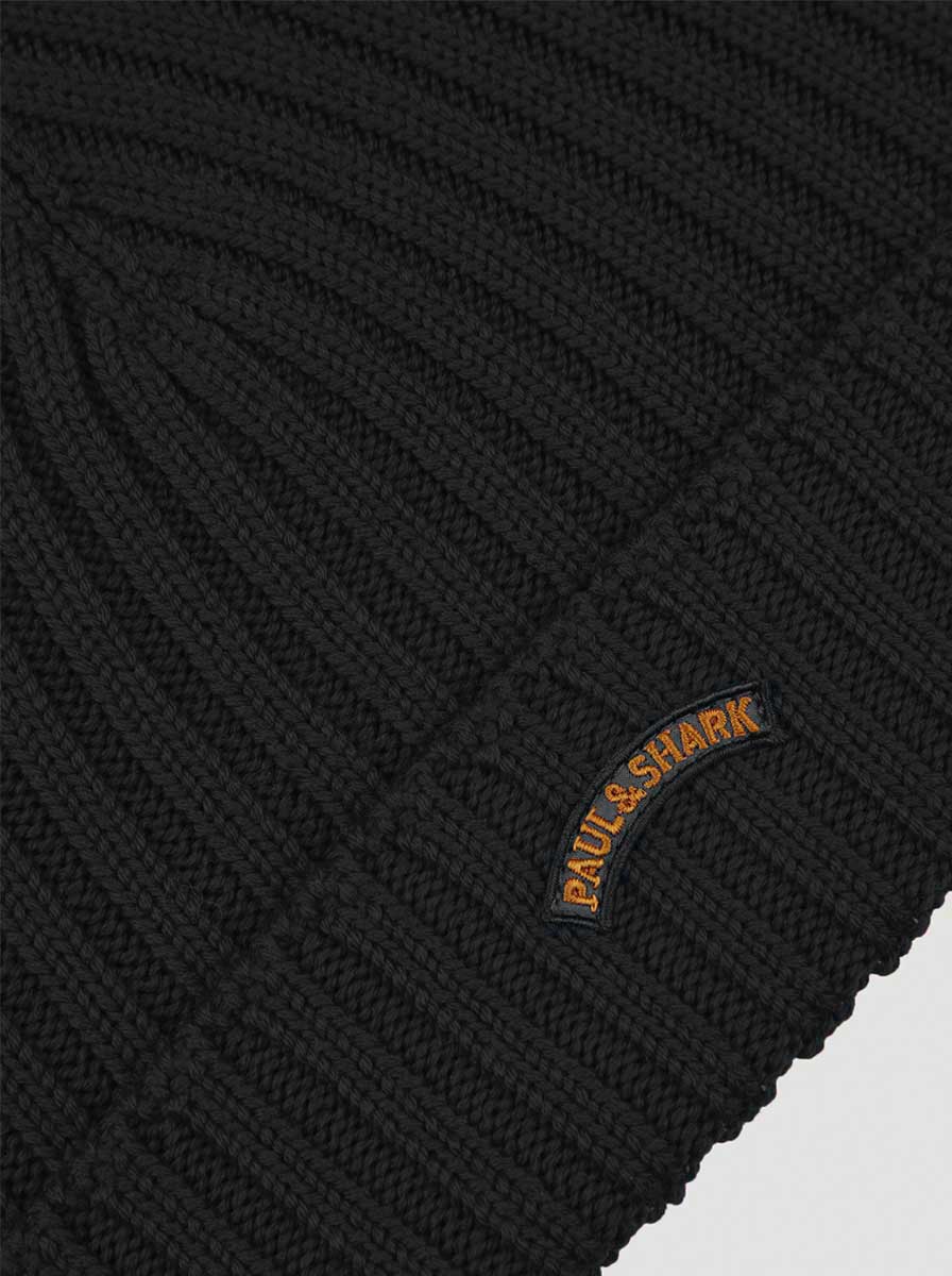 Paul & Shark Headwear Paul & Shark - Black Wool Beanie