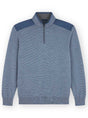Paul & Shark Knitwear & Jumpers Paul & Shark - Knitwear - Cool Touch Wool Quater Zip Sweater With Typhoon® Platinum Trim
