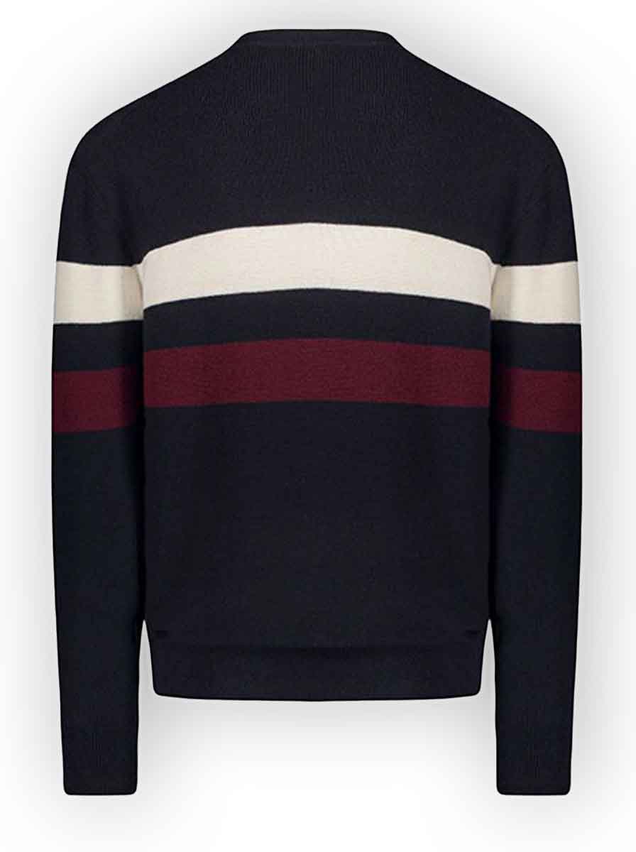 Paul & Shark Knitwear & Jumpers Paul & Shark - Wool Crew Neck Jumper w/ Bold Stripes 223