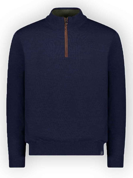 Paul & Shark Knitwear & Jumpers Paul & Shark - Wool half zip sweater w/ Alcantara® details 223