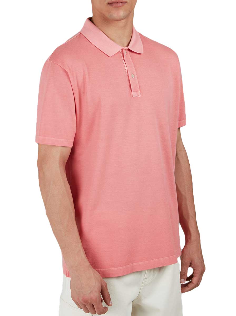 Paul & Shark Polo & T-Shirts Paul & Shark - Garment Dyde Cotton Piqué Pink Polo