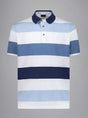 Paul & Shark Polo & T-Shirts Paul & Shark - Striped Double Mercerised Jersey Cotton Blue Polo