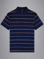 Paul & Shark Polo & T-Shirts Paul & Shark - Striped Double Mercerised Jersey Cotton Navy Polo