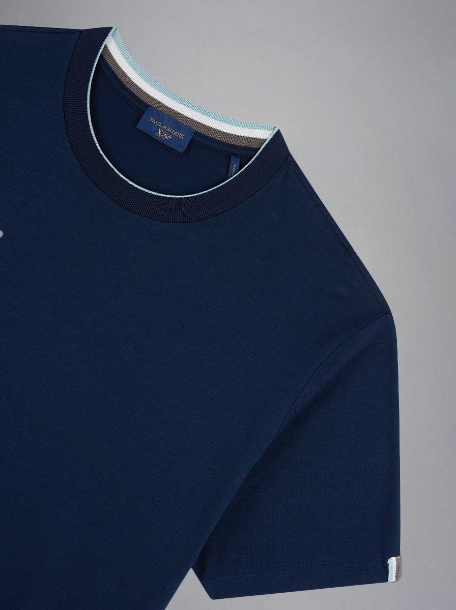 Paul & Shark Polo & T-Shirts Paul & Shark - X-Soft Cotton Jersey Navy T-Shirt