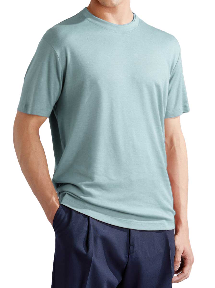 Paul & Shark Polo & T-Shirts Paul & Shark - X-Soft Cotton Turquoise T-Shirt