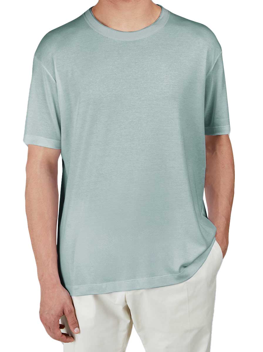 Paul & Shark Polo & T-Shirts Paul & Shark - X-Soft Cotton Turquoise T-Shirt