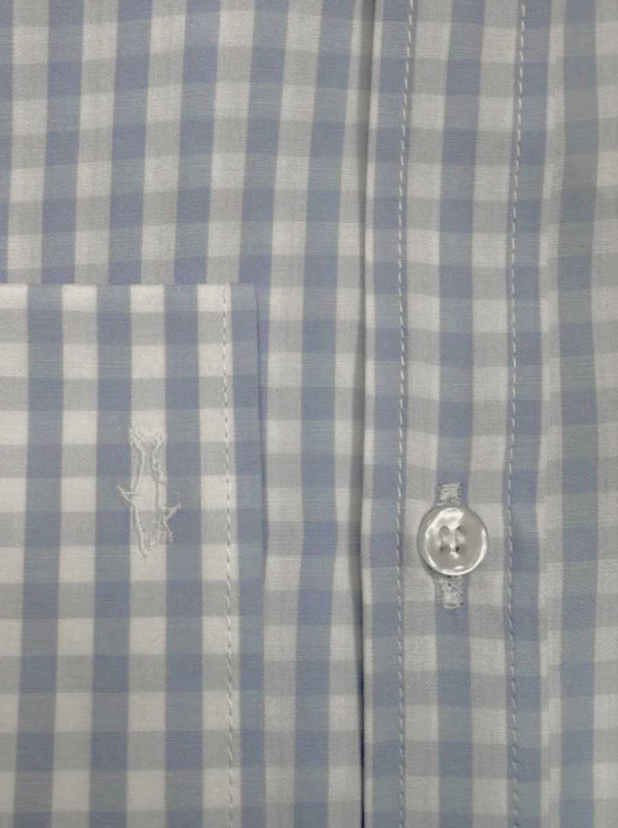 Paul & Shark Shirts Paul & Shark - Button Down Light Blue Check Long Sleeve Shirt