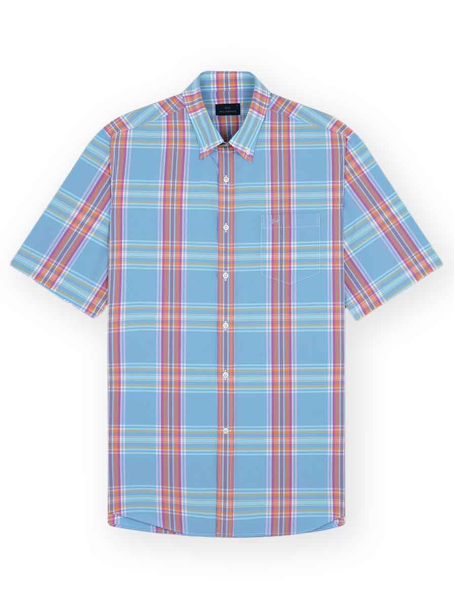Paul & Shark Shirts Paul & Shark - Check Short Sleeve Soft Touch Shirt