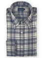 Paul & Shark Shirts Paul & Shark - Long Sleeve Shirt - Blue/Grey Check Button Down Flannel