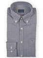 Paul & Shark Shirts Paul & Shark - Long Sleeve Shirt - Oxford Gingham Navy Button Down