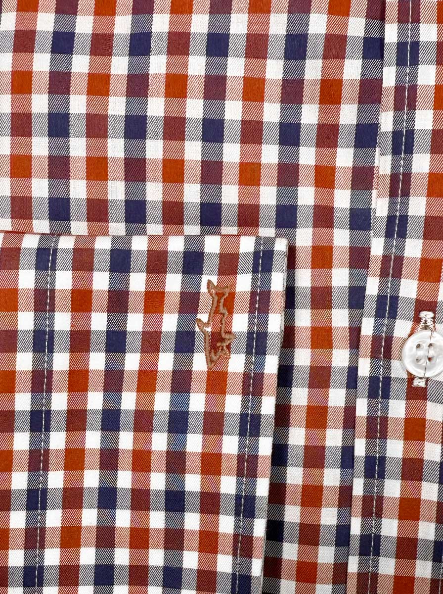 Paul & Shark Shirts Paul & Shark - Long Sleeve Shirt - Red & Blue Gingham Check Button Down