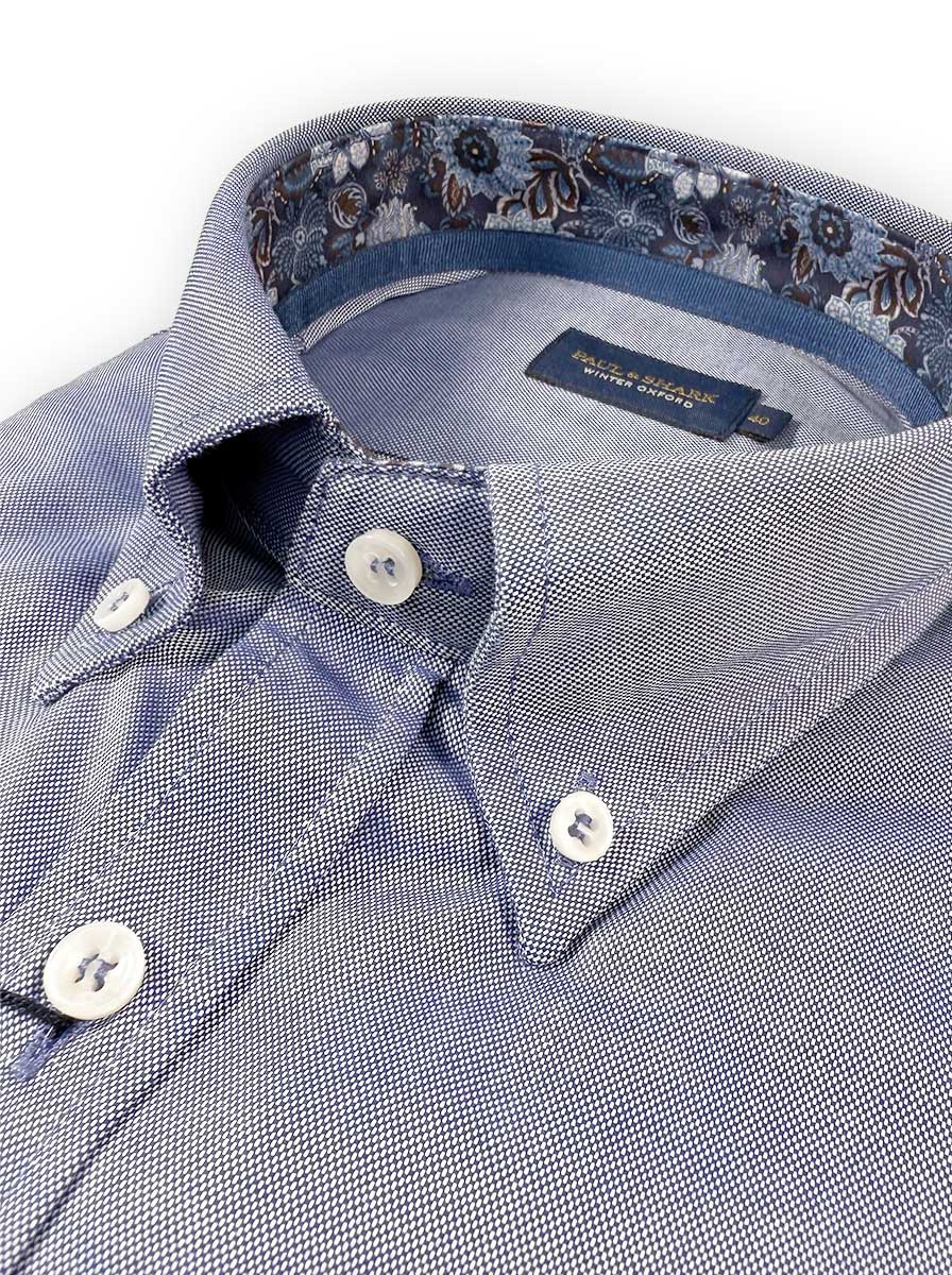 Paul & Shark Shirts Paul & Shark - Long Sleeve Shirt - Winter Oxford Blue Button Down