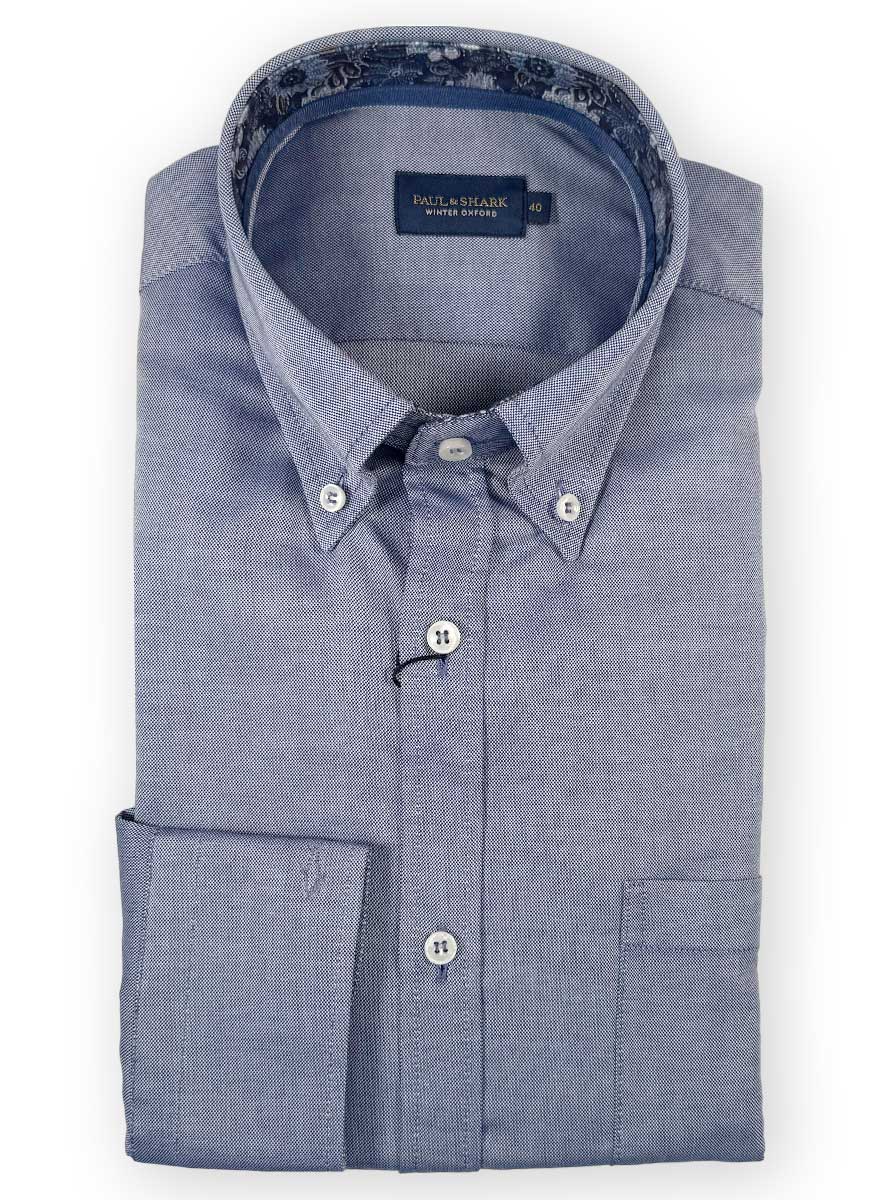 Paul & Shark Shirts Paul & Shark - Long Sleeve Shirt - Winter Oxford Blue Button Down