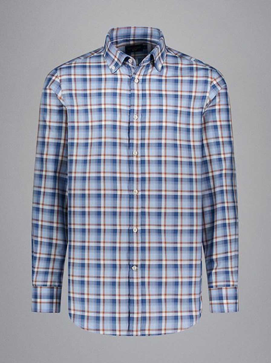 Paul & Shark Shirts Paul & Shark - Multi Check X-Soft Cotton Blue Shirt