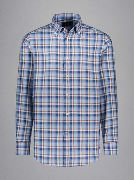 Paul & Shark Shirts Paul & Shark - Multi Check X-Soft Cotton Blue Shirt
