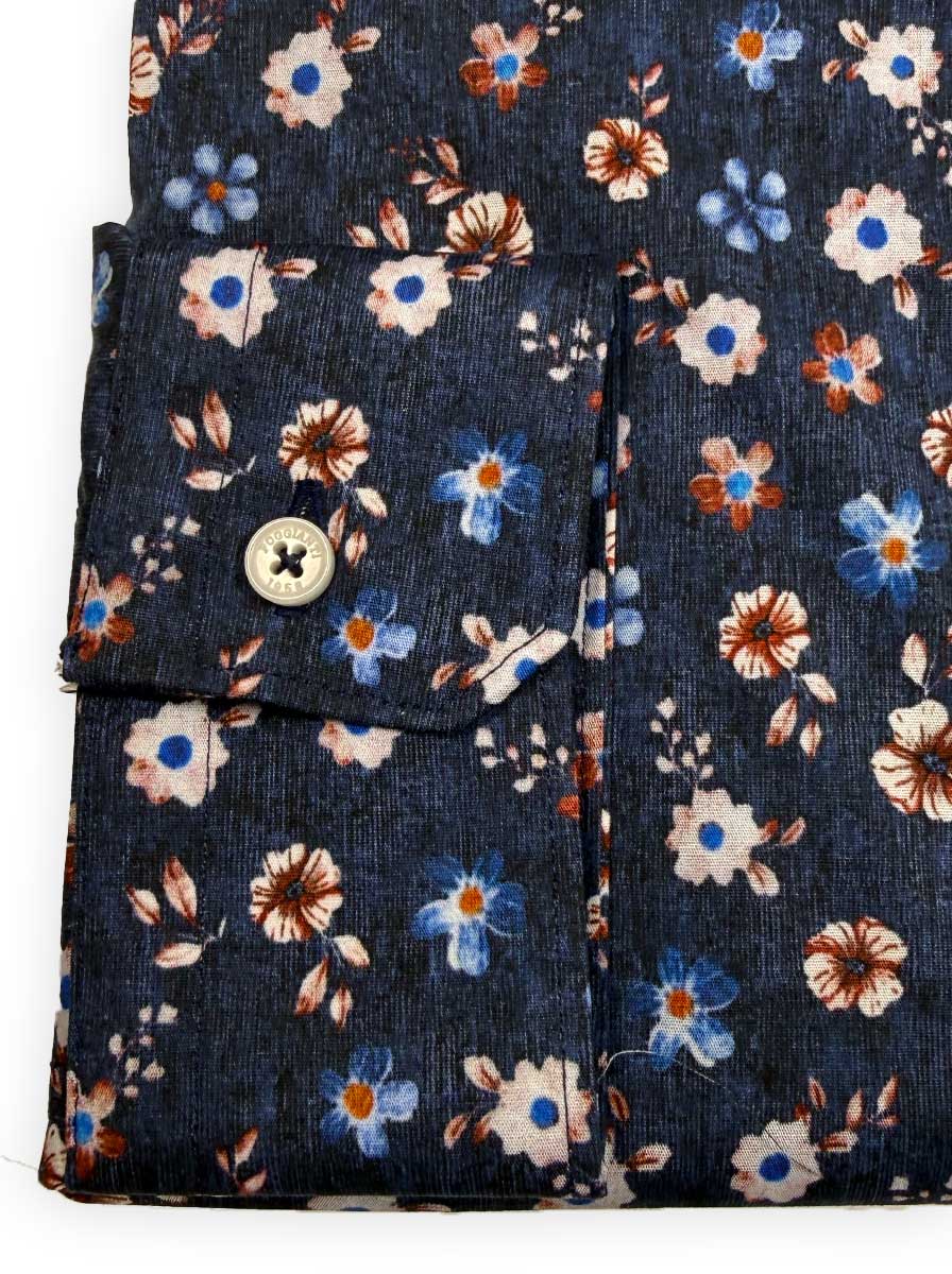 Poggianti Shirts Poggianti - Shirt - Dark Blue Floral Print