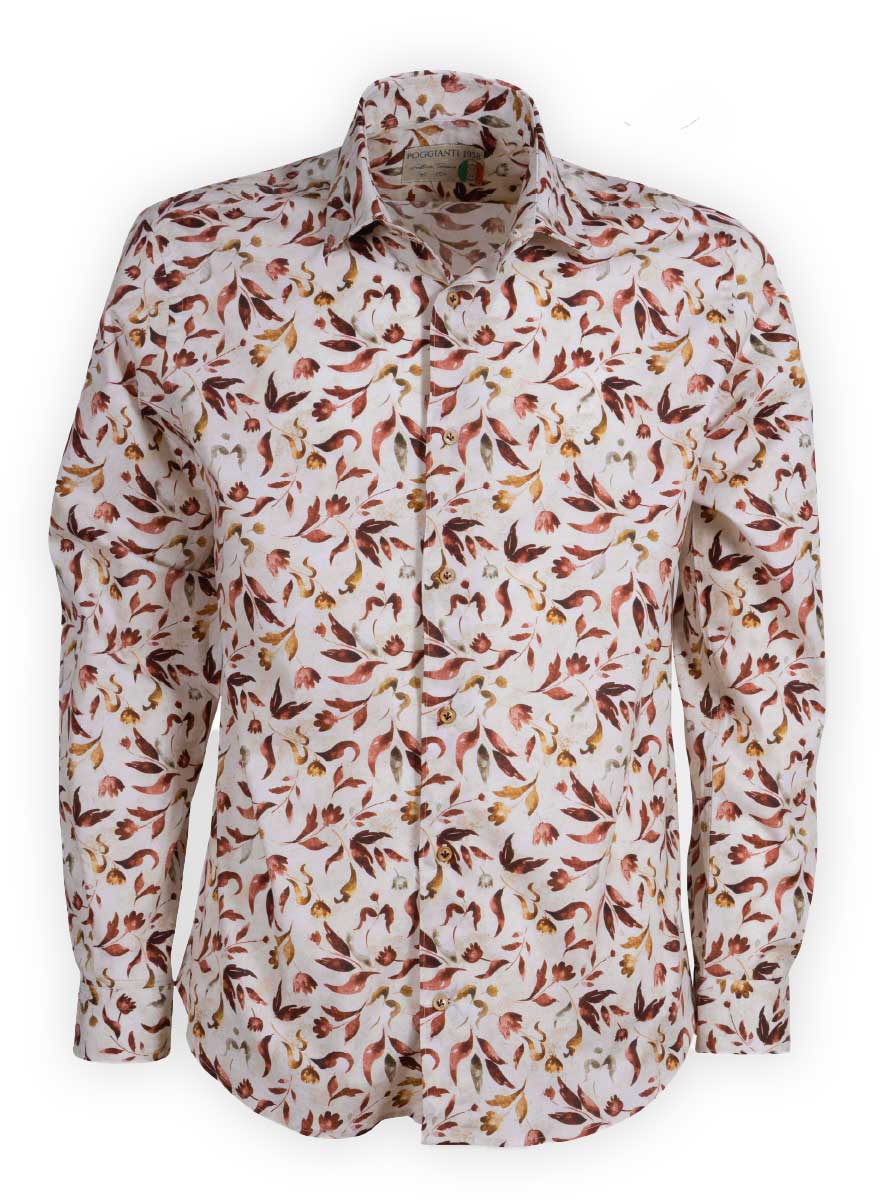 Poggianti Shirts Poggianti - Shirt - Off White Floral Print