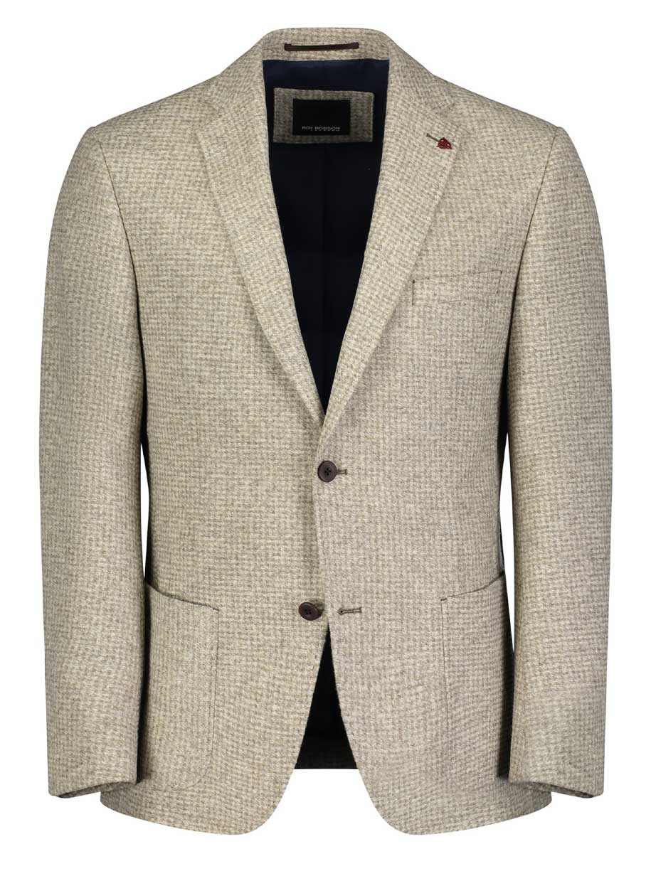 Roy Robson Jacket/Blazer Roy Robson - Beige Textured Slim Fit Blazer