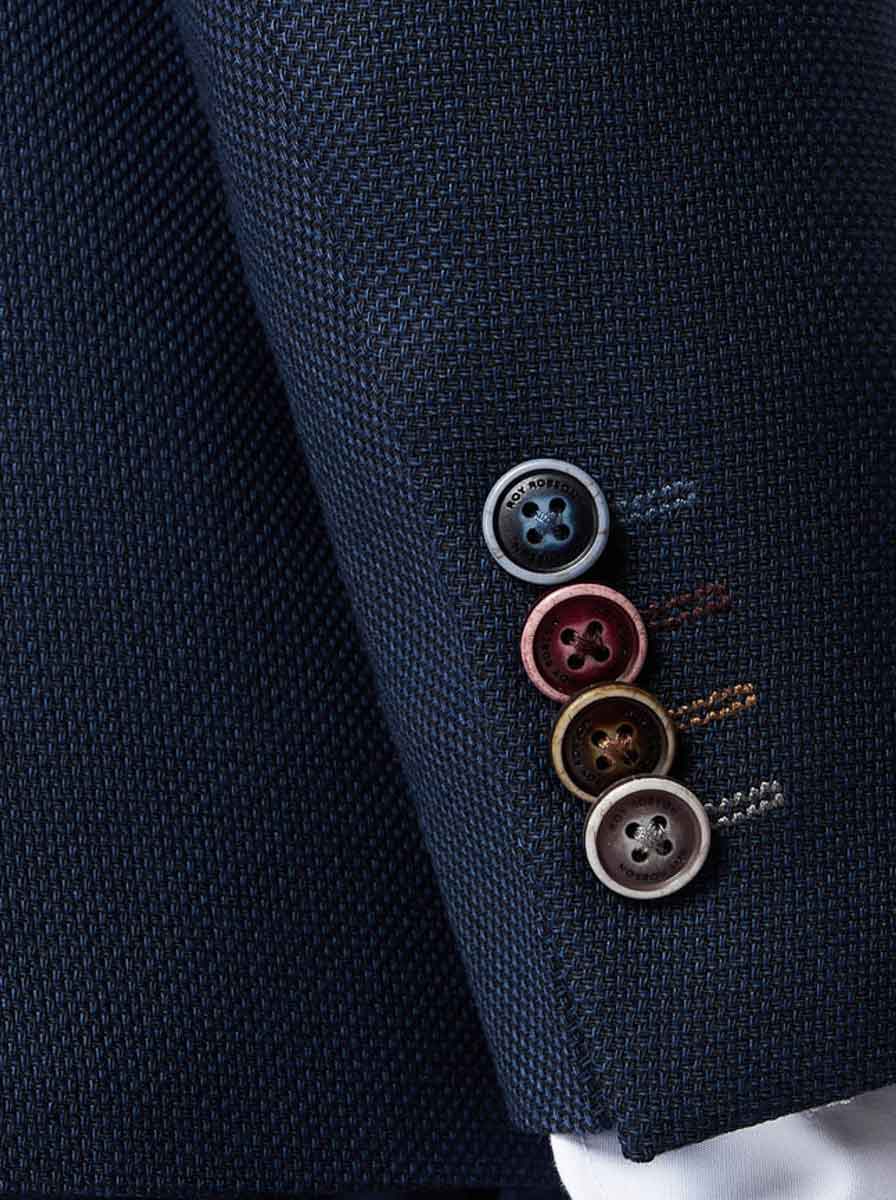 Roy Robson Jacket/Blazer Roy Robson - Pick & Pick Blended Wool Slim Fit Blazer nos